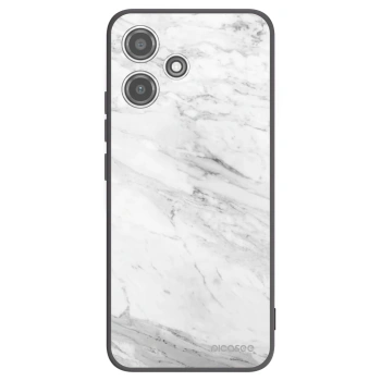 Picasee silikónový čierny obal pre Xiaomi Redmi 12 5G - White marble
