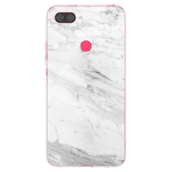 Picasee silikónový prehľadný obal pre Xiaomi Mi 8 Lite - White marble