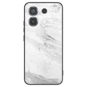 Picasee silikónový čierny obal pre Xiaomi Poco X6 - White marble