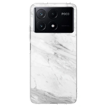 Picasee silikónový prehľadný obal pre Xiaomi Poco X6 Pro - White marble