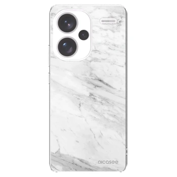 Picasee silikónový prehľadný obal pre Xiaomi Redmi Note 13 Pro+ 5G - White marble