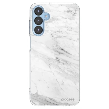 Picasee silikónový prehľadný obal pre Samsung Galaxy A15 A156B 5G - White marble