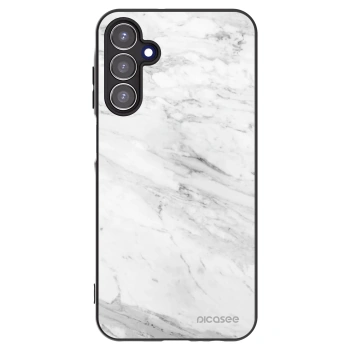 Picasee silikónový čierny obal pre Samsung Galaxy A15 A155F 4G - White marble