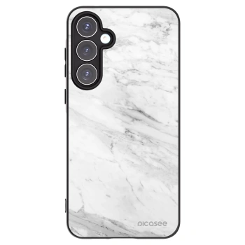 Picasee silikónový čierny obal pre Samsung Galaxy A55 5G A556B - White marble
