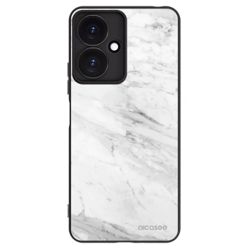 Picasee silikónový čierny obal pre Xiaomi Redmi 13C 5G - White marble