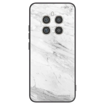 Picasee silikónový čierny obal pre Realme 12 Pro 5G - White marble