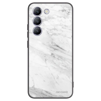 Picasee silikónový čierny obal pre Vivo V40 SE 5G - White marble