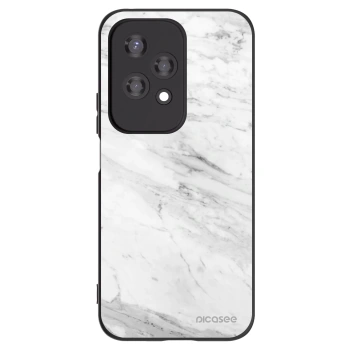 Picasee silikónový čierny obal pre Honor 200 Lite - White marble