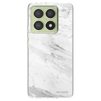 Picasee silikónový prehľadný obal pre Xiaomi 14T - White marble