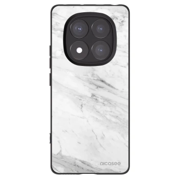 Picasee silikónový čierny obal pre Xiaomi Redmi Note 14 Pro+ 5G - White marble