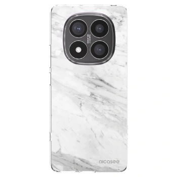 Picasee silikónový prehľadný obal pre Xiaomi Redmi Note 14 Pro+ 5G - White marble