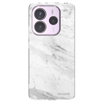 Picasee silikónový prehľadný obal pre Xiaomi Redmi Note 14 5G - White marble