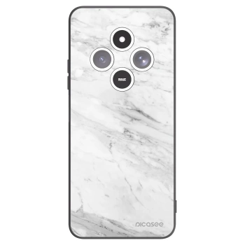 Picasee silikónový čierny obal pre Xiaomi Redmi 14C - White marble