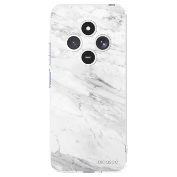 Picasee silikónový prehľadný obal pre Xiaomi Redmi 14C - White marble