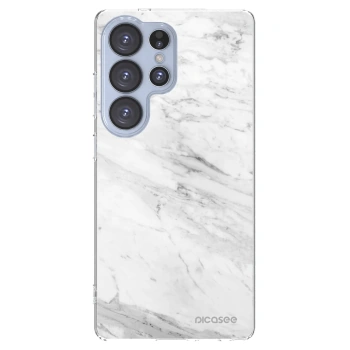 Picasee silikónový prehľadný obal pre Samsung Galaxy S25 Ultra 5G - White marble