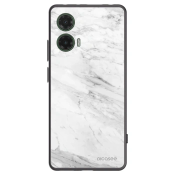 Picasee silikónový čierny obal pre Motorola Moto G35 5G - White marble