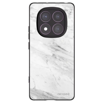 Picasee silikónový čierny obal pre Xiaomi Redmi Note 14 Pro 4G - White marble