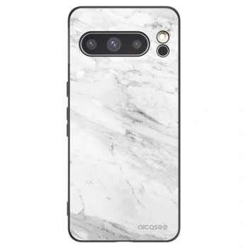 Picasee silikónový čierny obal pre Google Pixel 8 Pro - White marble