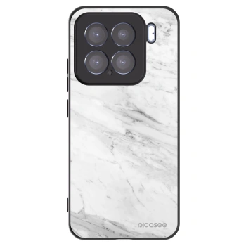 Picasee silikónový čierny obal pre Xiaomi 15 - White marble