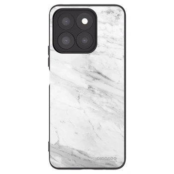 Picasee silikónový čierny obal pre Honor X8c - White marble