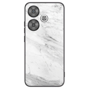 Picasee silikónový čierny obal pre Xiaomi Poco F6 - White marble