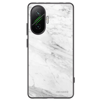 Picasee silikónový čierny obal pre Xiaomi Poco F7 5G - White marble