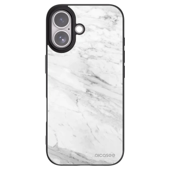 Picasee silikónový čierny obal pre Apple iPhone 17 - White marble