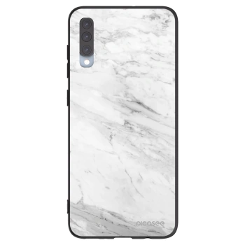 Picasee silikónový čierny obal pre Samsung Galaxy A70 A705F - White marble