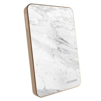 Powerbanka s MagSafe 5 000 mAh Zlatá - White marble