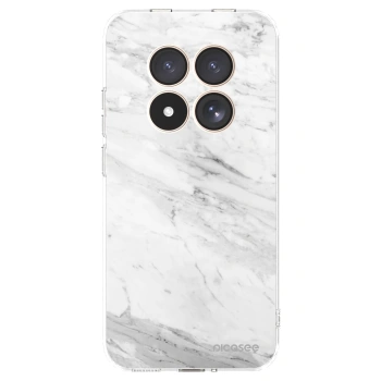 Picasee silikónový prehľadný obal pre Xiaomi Redmi Note 15 Pro 4G - White marble