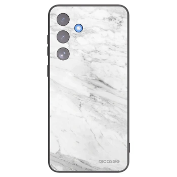 Picasee silikónový čierny obal pre Samsung Galaxy S25 FE 5G - White marble