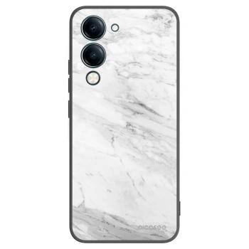 Picasee silikónový čierny obal pre Vivo Y29s 5G - White marble