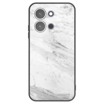 Picasee silikónový čierny obal pre Xiaomi Redmi 15C 5G - White marble