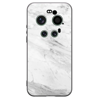 Picasee silikónový čierny obal pre Xiaomi 17 Ultra - White marble