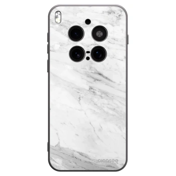 Picasee silikónový čierny obal pre Vivo X300 Pro - White marble