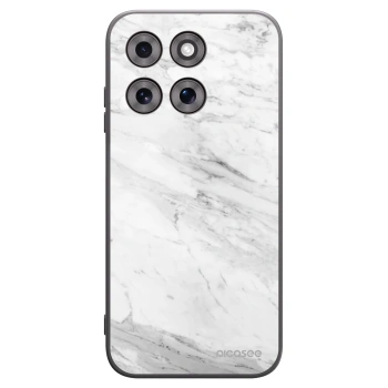 Picasee silikónový čierny obal pre Motorola Moto G77 - White marble