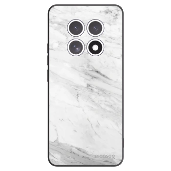 Picasee silikónový čierny obal pre Xiaomi Redmi Note 15 5G - White marble