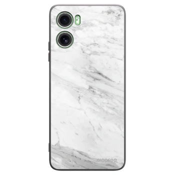 Picasee silikónový čierny obal pre Motorola Moto G06 - White marble