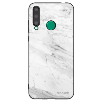 Picasee silikónový čierny obal pre Honor 20 Lite - White marble