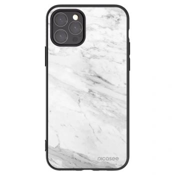 Picasee silikónový čierny obal pre Apple iPhone 11 Pro - White marble