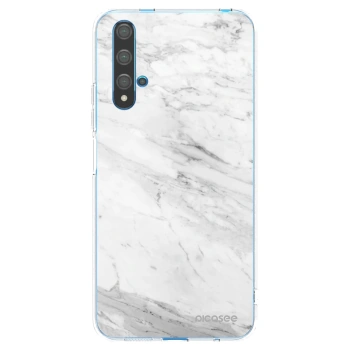 Picasee silikónový prehľadný obal pre Huawei Nova 5T - White marble
