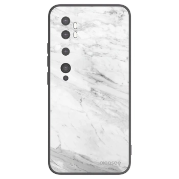 Picasee silikónový čierny obal pre Xiaomi Mi Note 10 (Pro) - White marble