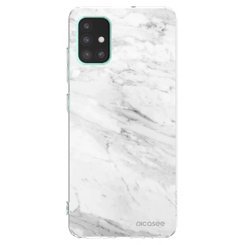Picasee silikónový prehľadný obal pre Samsung Galaxy A51 A515F - White marble