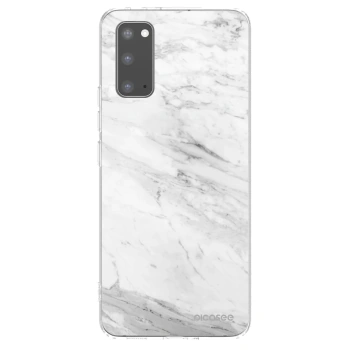 Picasee silikónový prehľadný obal pre Samsung Galaxy S20 G980F - White marble