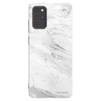 Picasee silikónový prehľadný obal pre Samsung Galaxy S20+ G985F - White marble