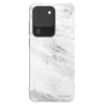 Picasee silikónový prehľadný obal pre Samsung Galaxy S20 Ultra 5G G988F - White marble