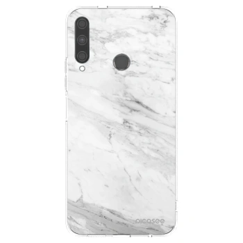Picasee silikónový prehľadný obal pre Huawei P40 Lite E - White marble