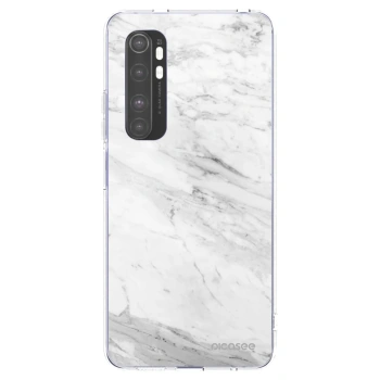 Picasee silikónový prehľadný obal pre Xiaomi Mi Note 10 Lite - White marble