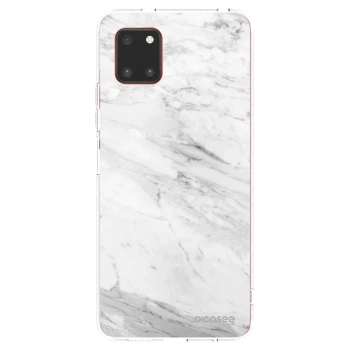 Picasee silikónový prehľadný obal pre Samsung Galaxy Note 10 Lite N770F - White marble