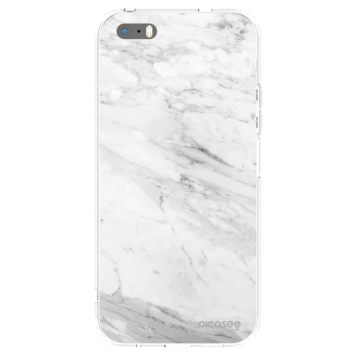Picasee silikónový prehľadný obal pre Apple iPhone 5/5S/SE - White marble